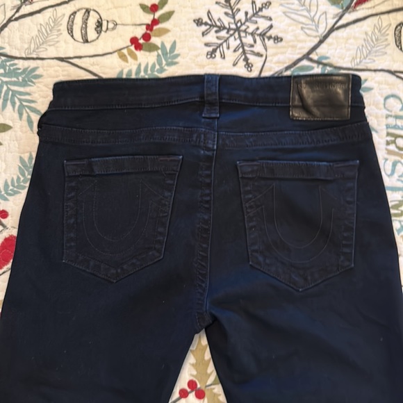 EUC True Religion Billie mid-rise straight, dark wash, size 29 - Picture 2 of 8